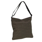 FENDI Zucca Canvas Shoulder Bag Brown Black81825