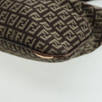 FENDI Zucca Canvas Shoulder Bag Brown Black81825