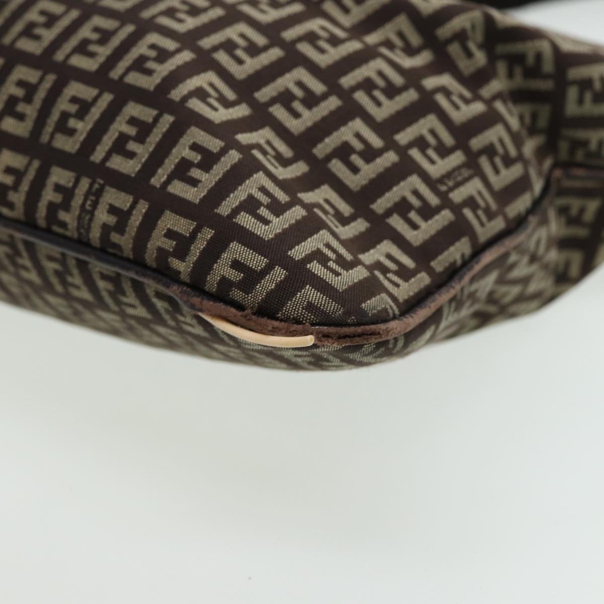 FENDI Zucca Canvas Shoulder Bag Brown Black81825