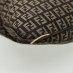 FENDI Zucca Canvas Shoulder Bag Brown Black81825