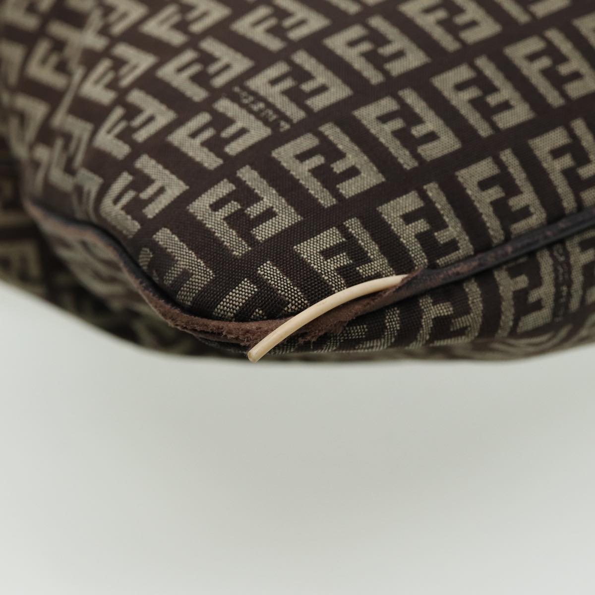 FENDI Zucca Canvas Shoulder Bag Brown Black81825