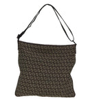 FENDI Zucca Canvas Shoulder Bag Brown Black81825