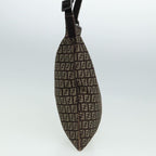 FENDI Zucca Canvas Shoulder Bag Brown Black81825