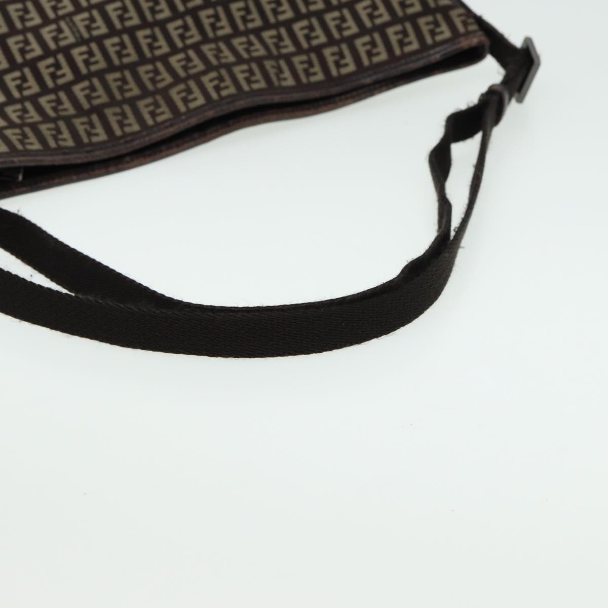 FENDI Zucca Canvas Shoulder Bag Brown Black81825
