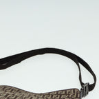 FENDI Zucca Canvas Shoulder Bag Brown Black81825