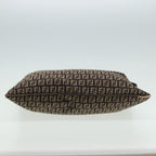FENDI Zucca Canvas Shoulder Bag Brown Black81825