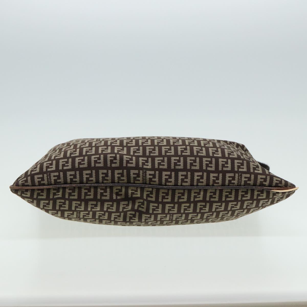 FENDI Zucca Canvas Shoulder Bag Brown Black81825
