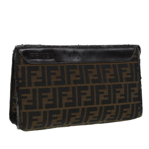 FENDI Zucca Canvas Clutch Bag Brown81841