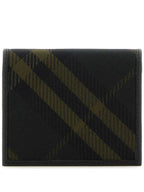 Burberry Check Zip Coin Pocket Card Wallet Shadow