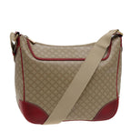 CELINE Macadam Canvas Shoulder Bag PVC Leather Beige Red  81863