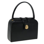 CELINE Hand Bag Leather Black  81877