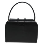 CELINE Hand Bag Leather Black  81877