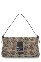 Fendi,  Brown Zucchino Canvas Shoulder Bag, Brown