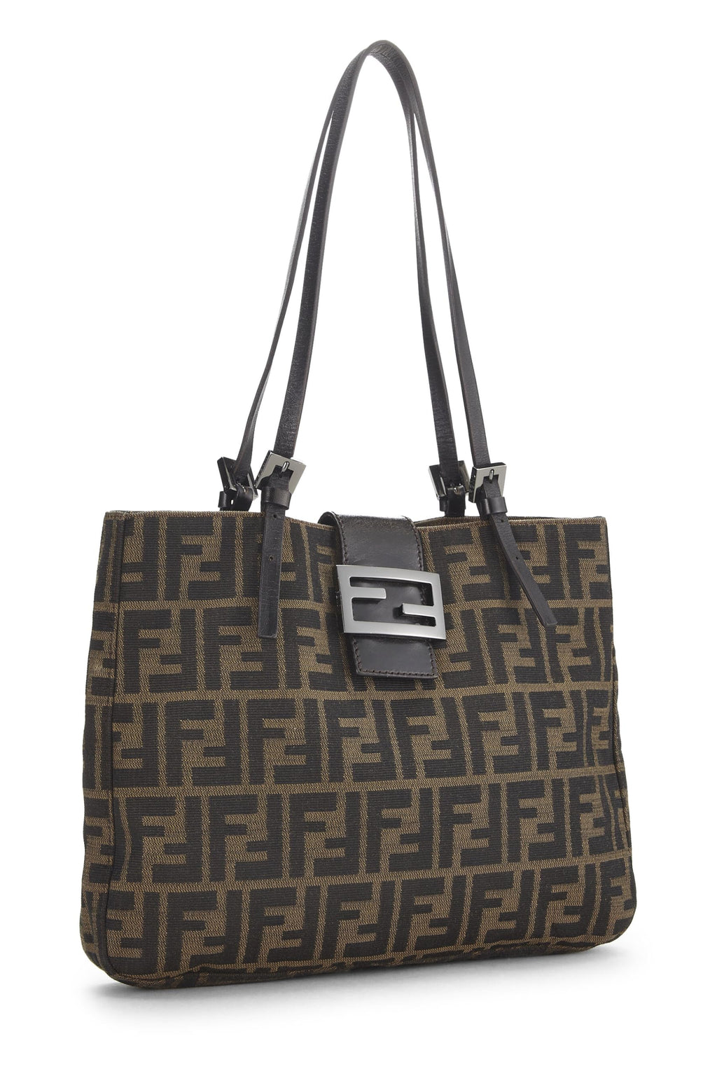 Fendi,  Blrown Zucca Canvas Tote Small, Brown