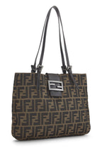 Fendi,  Blrown Zucca Canvas Tote Small, Brown