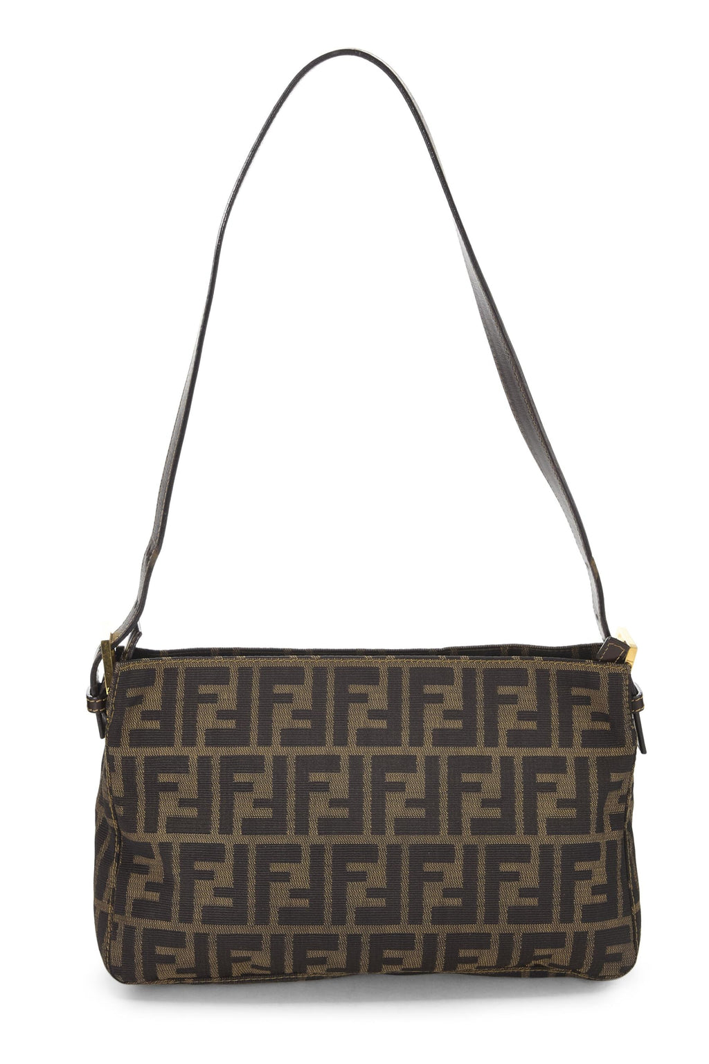 Fendi,  Brown Zucca Canvas Shoulder Bag, Brown
