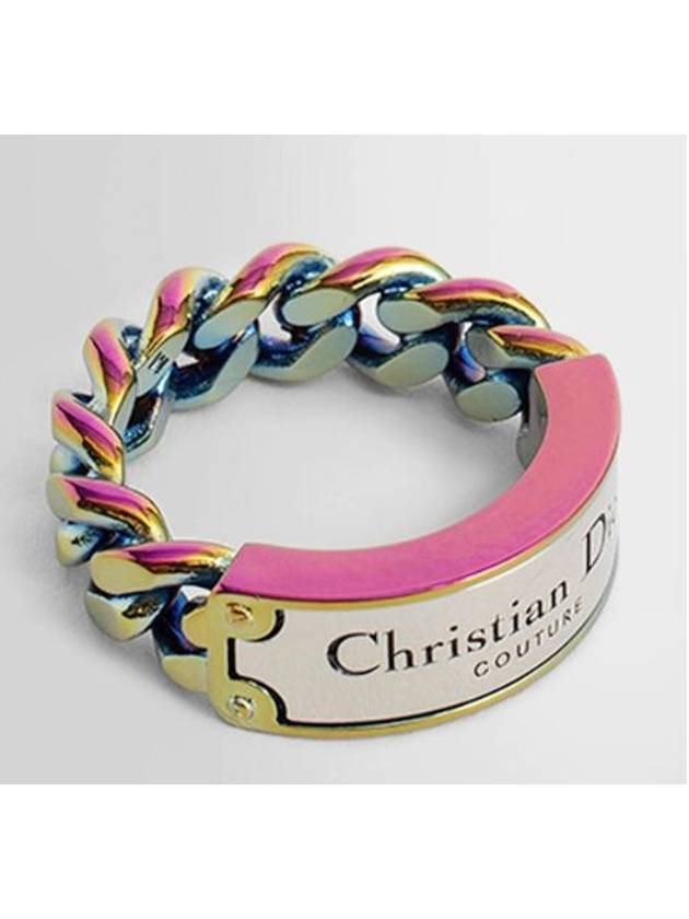 Couture Chain Link Ring Iridescent Finish Dior
