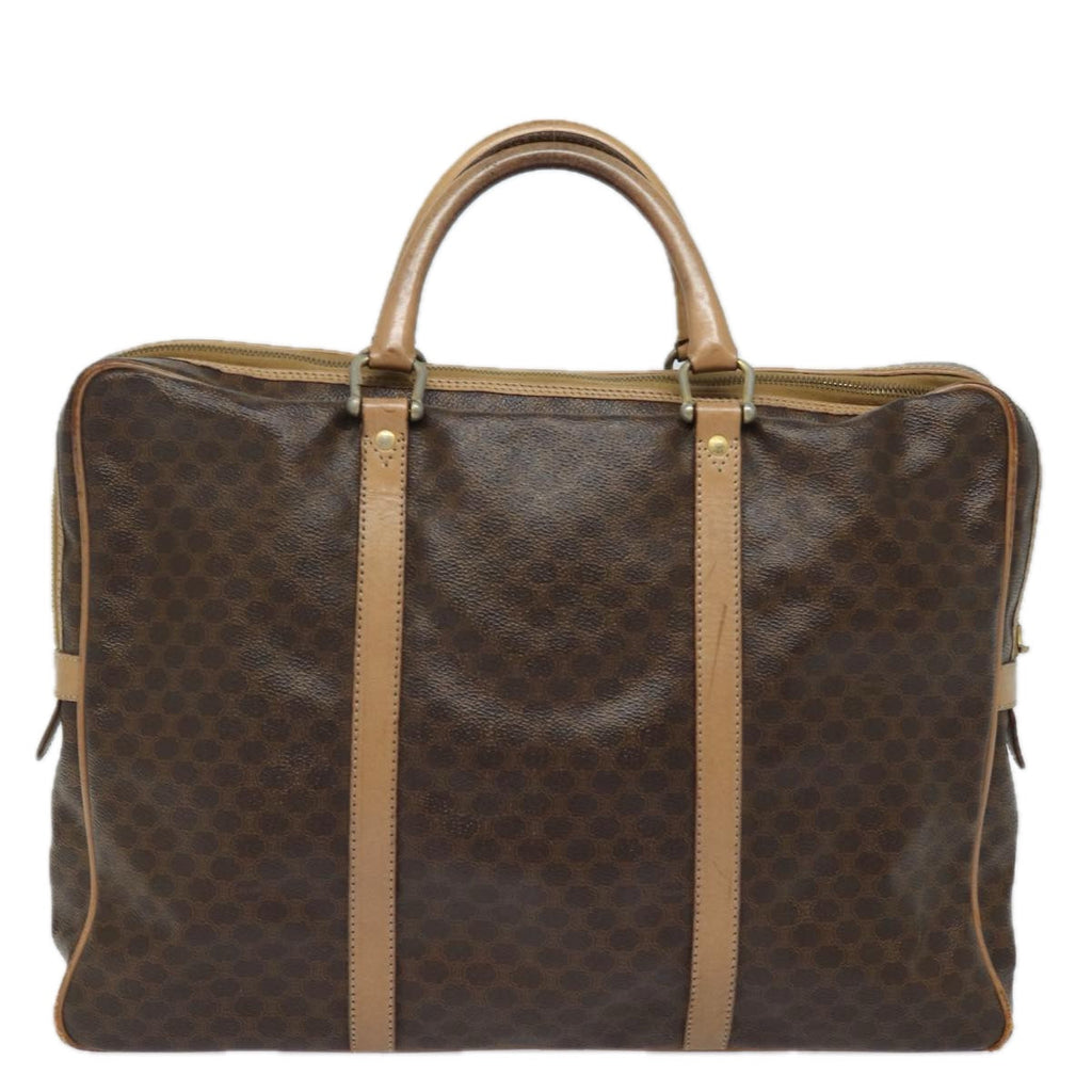 CELINE Macadam Canvas Business Bag PVC Leather Brown  81964