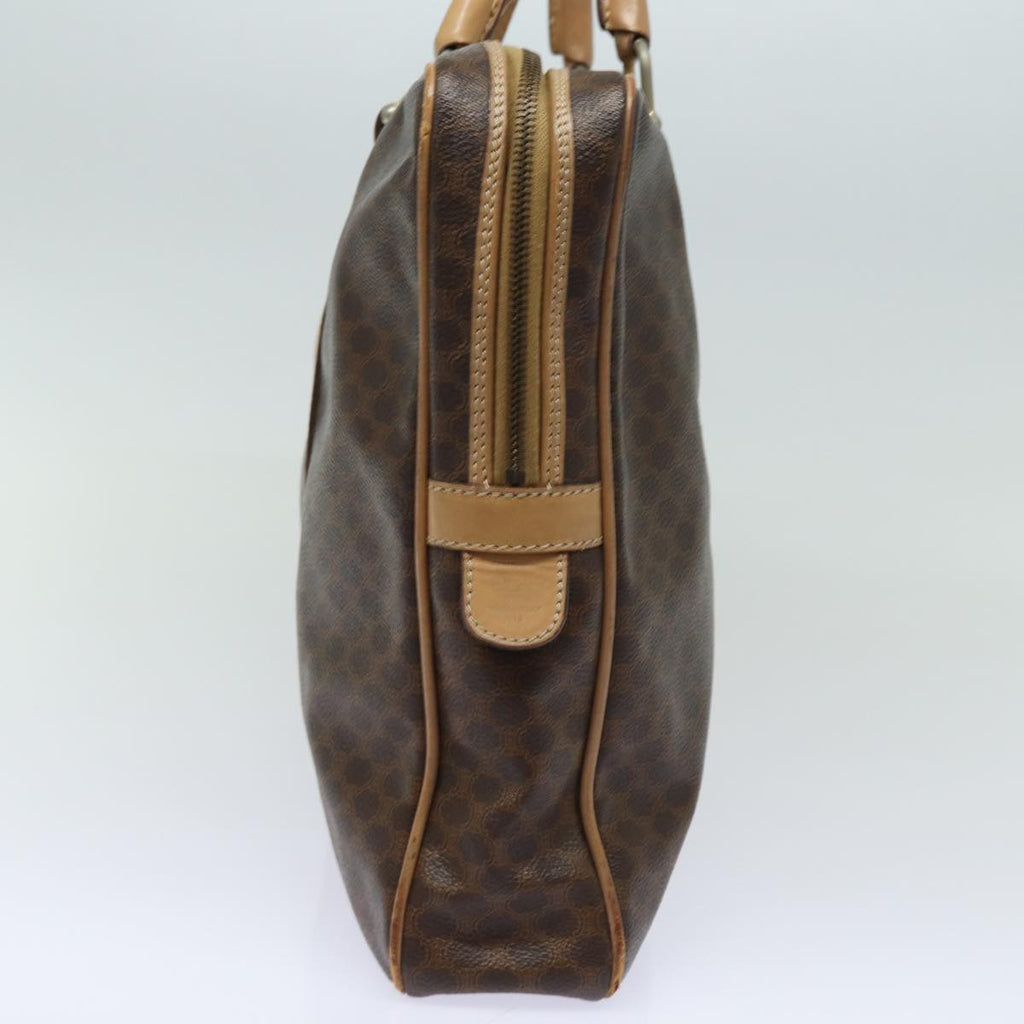 CELINE Macadam Canvas Business Bag PVC Leather Brown  81964