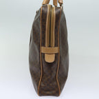 CELINE Macadam Canvas Business Bag PVC Leather Brown  81964