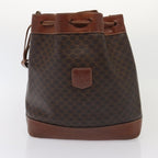 CELINE Macadam Canvas Clutch Bag Shoulder Bag PVC Leather 2Set Brown  81986