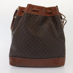 CELINE Macadam Canvas Clutch Bag Shoulder Bag PVC Leather 2Set Brown  81986