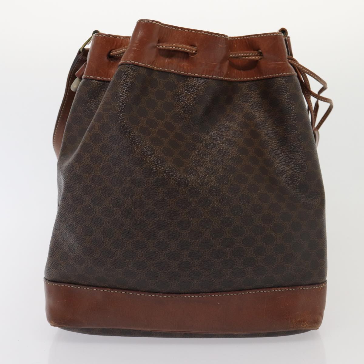 CELINE Macadam Canvas Clutch Bag Shoulder Bag PVC Leather 2Set Brown  81986