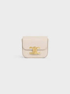 CELINE Triomphe Small Shiny Calfskin Cross Bag Pale Beige