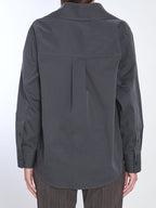 BOTTEGA VENETA Cotton-Silk Blend Shirt with Pointed Collar - Women's Size IT 40