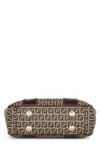 Fendi,  Brown Zucchino Canvas Tote Small, Brown