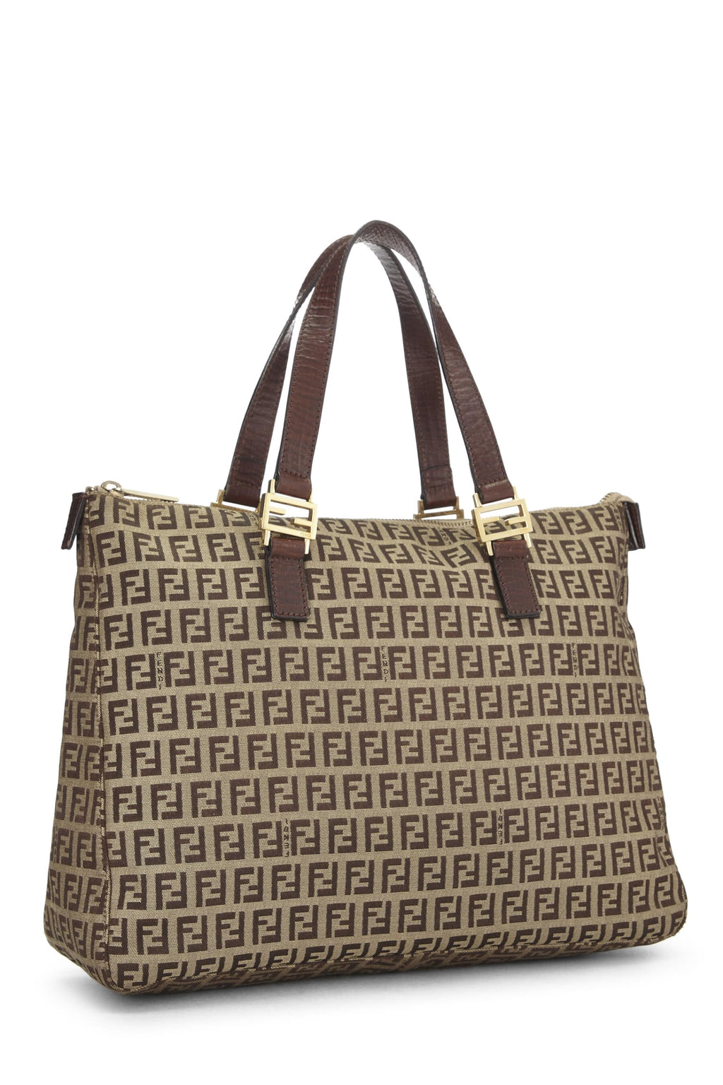 Fendi,  Beige Zucchino Tote Mini, Brown