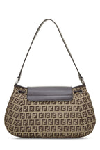 Fendi,  Brown Zucchino Canvas Shoulder Bag, Brown