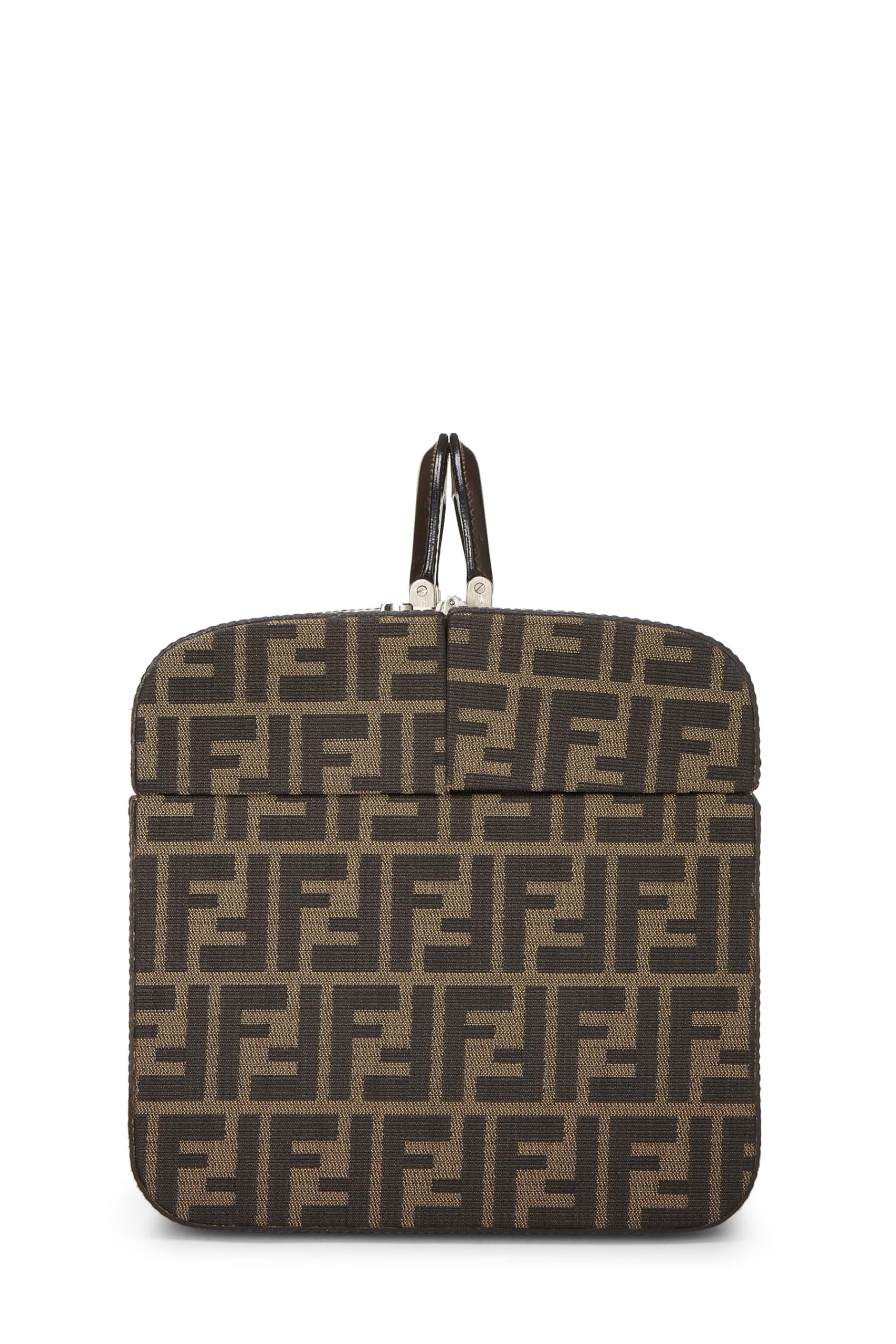 Fendi,  Brown Zucca Canvas Box Vanity, Brown