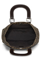 Fendi,  Brown Zucca Canvas Handbag, Brown