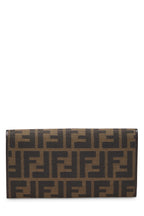 Fendi,  Brown Zucca Canvas Long Wallet, Brown