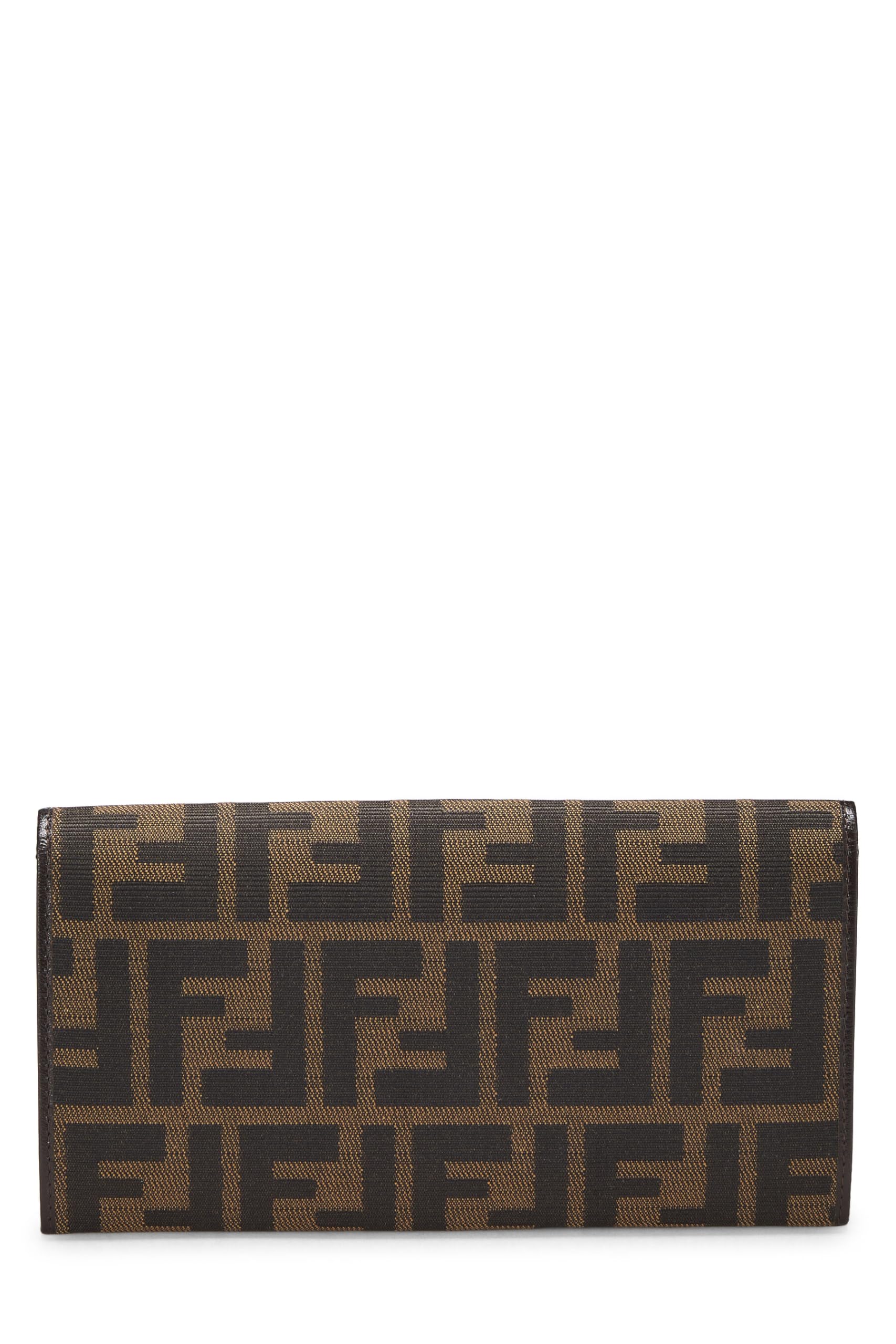 Fendi,  Brown Zucca Canvas Long Wallet, Brown