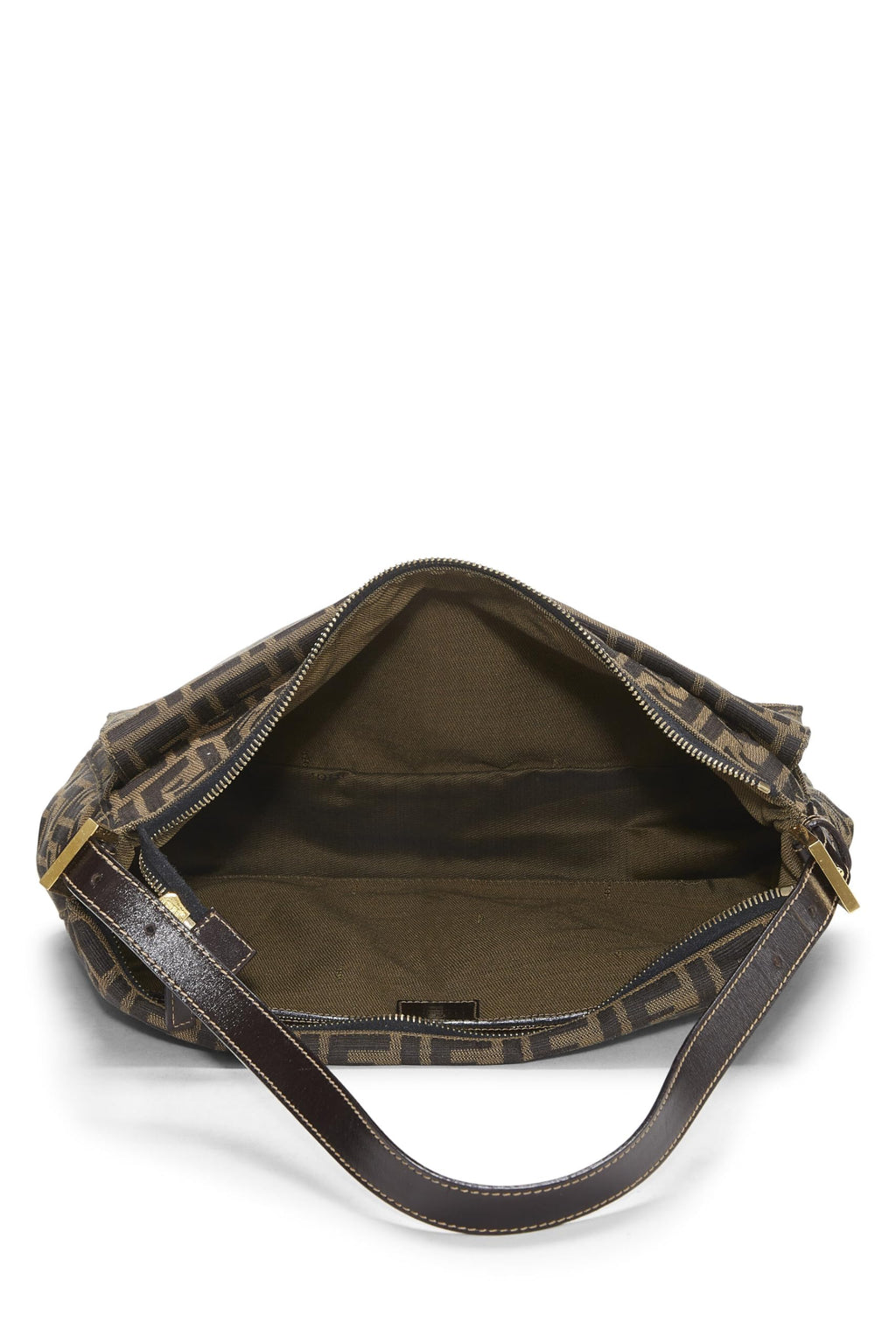 Fendi,  Brown Zucca Canvas Shoulder Bag Large, Brown
