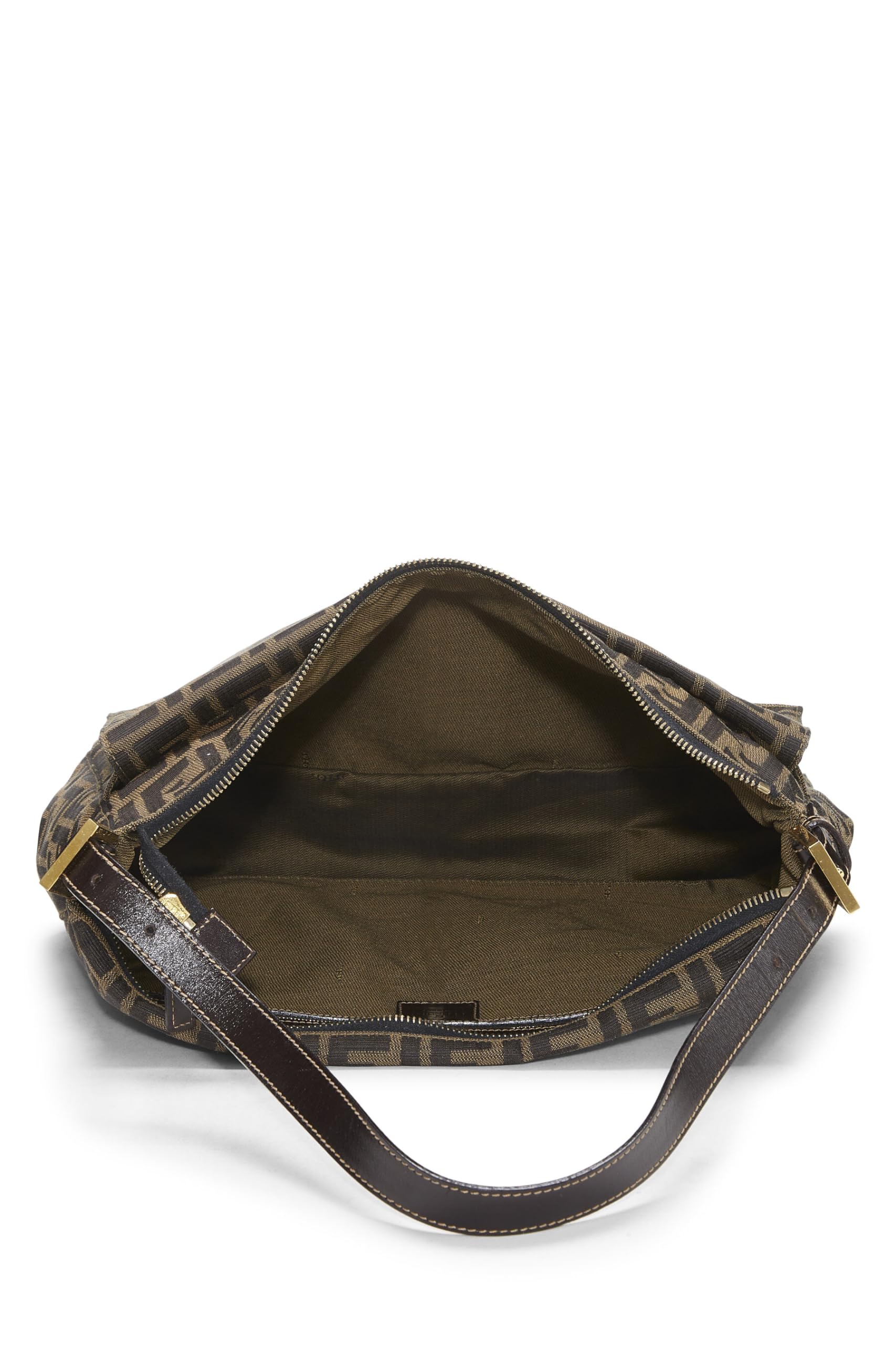Fendi,  Brown Zucca Canvas Shoulder Bag Large, Brown