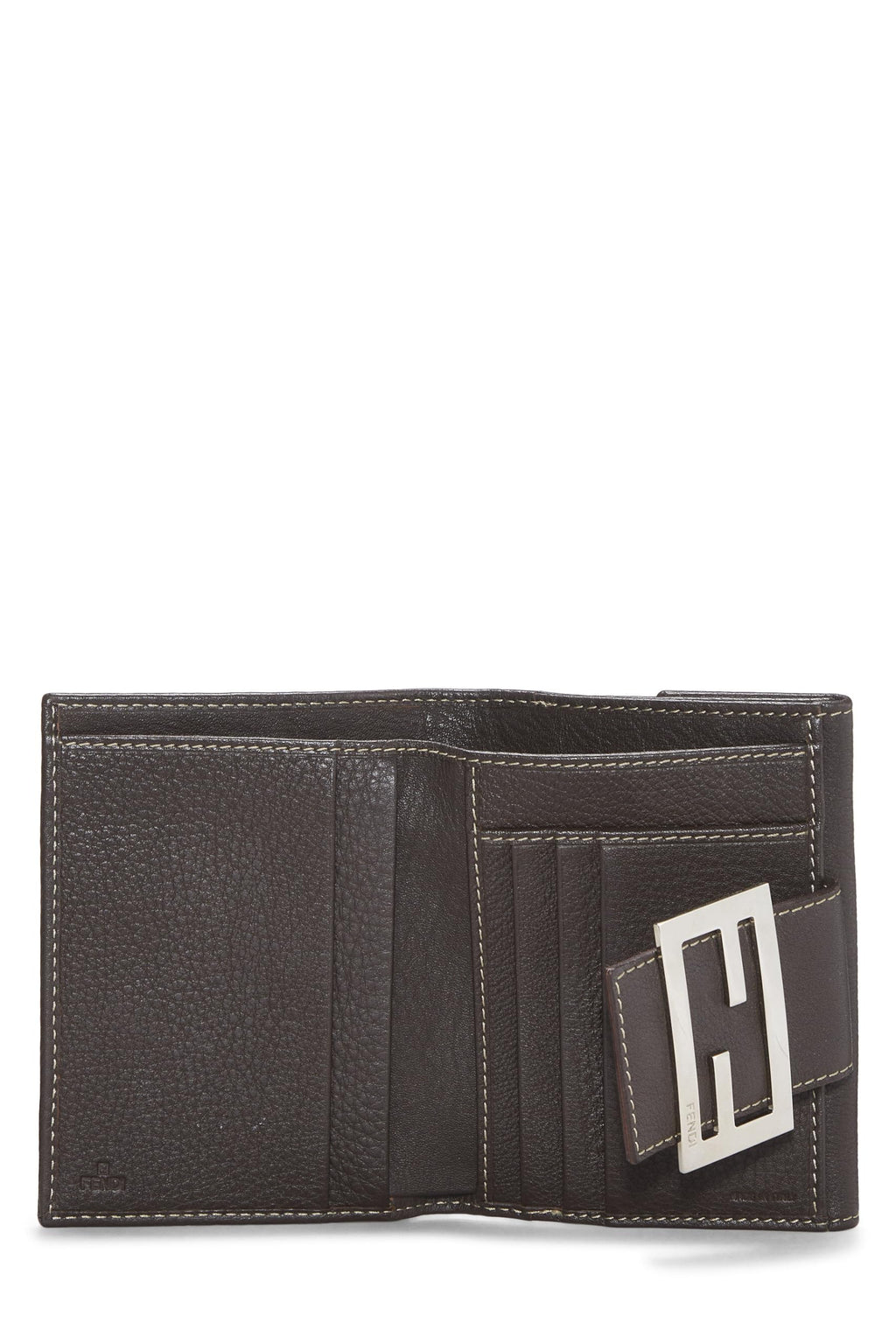 Fendi,  Brown Zucca Canvas Compact Wallet, Brown