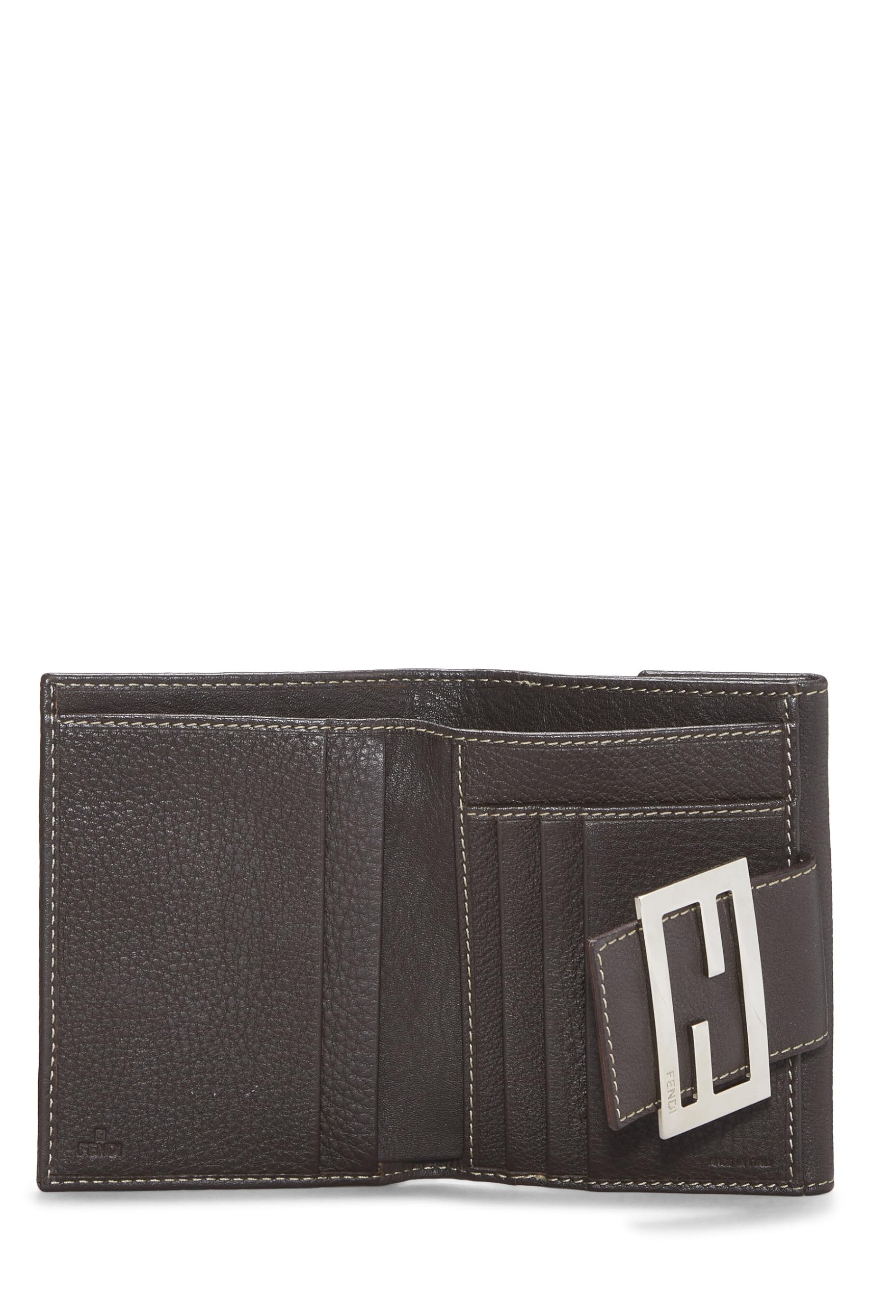 Fendi,  Brown Zucca Canvas Compact Wallet, Brown