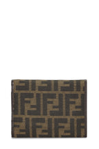 Fendi,  Brown Zucca Canvas Trifold Wallet, Brown