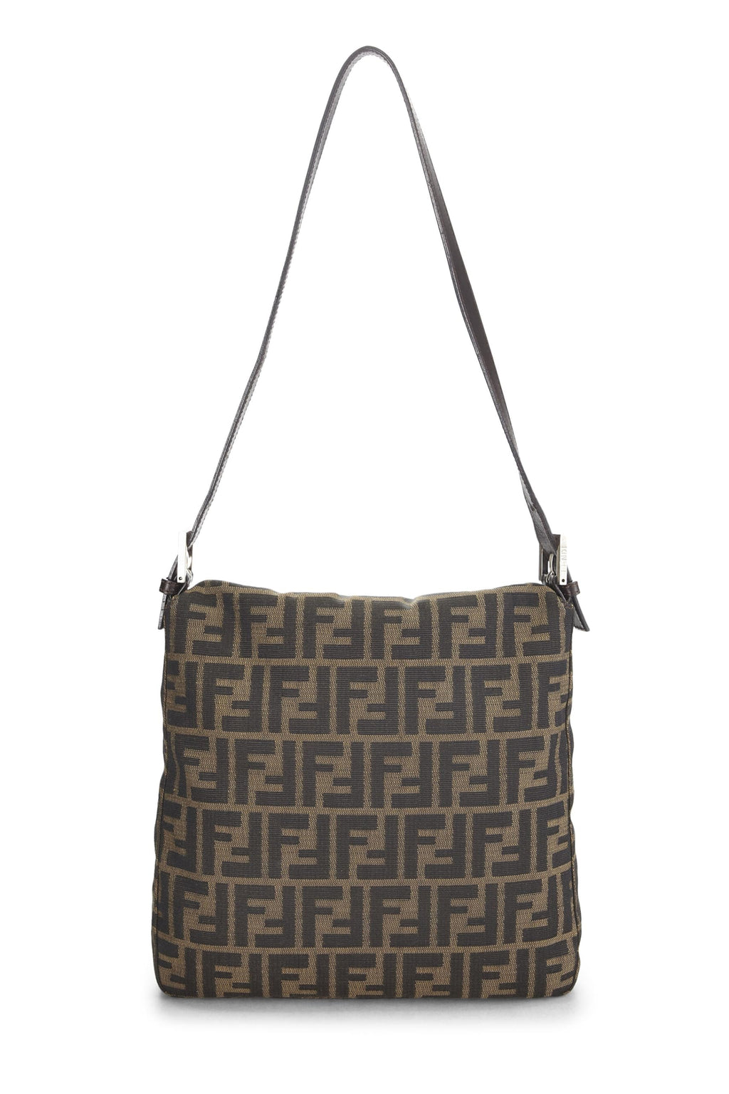 Fendi,  Brown Zucca Canvas Shoulder Bag, Brown