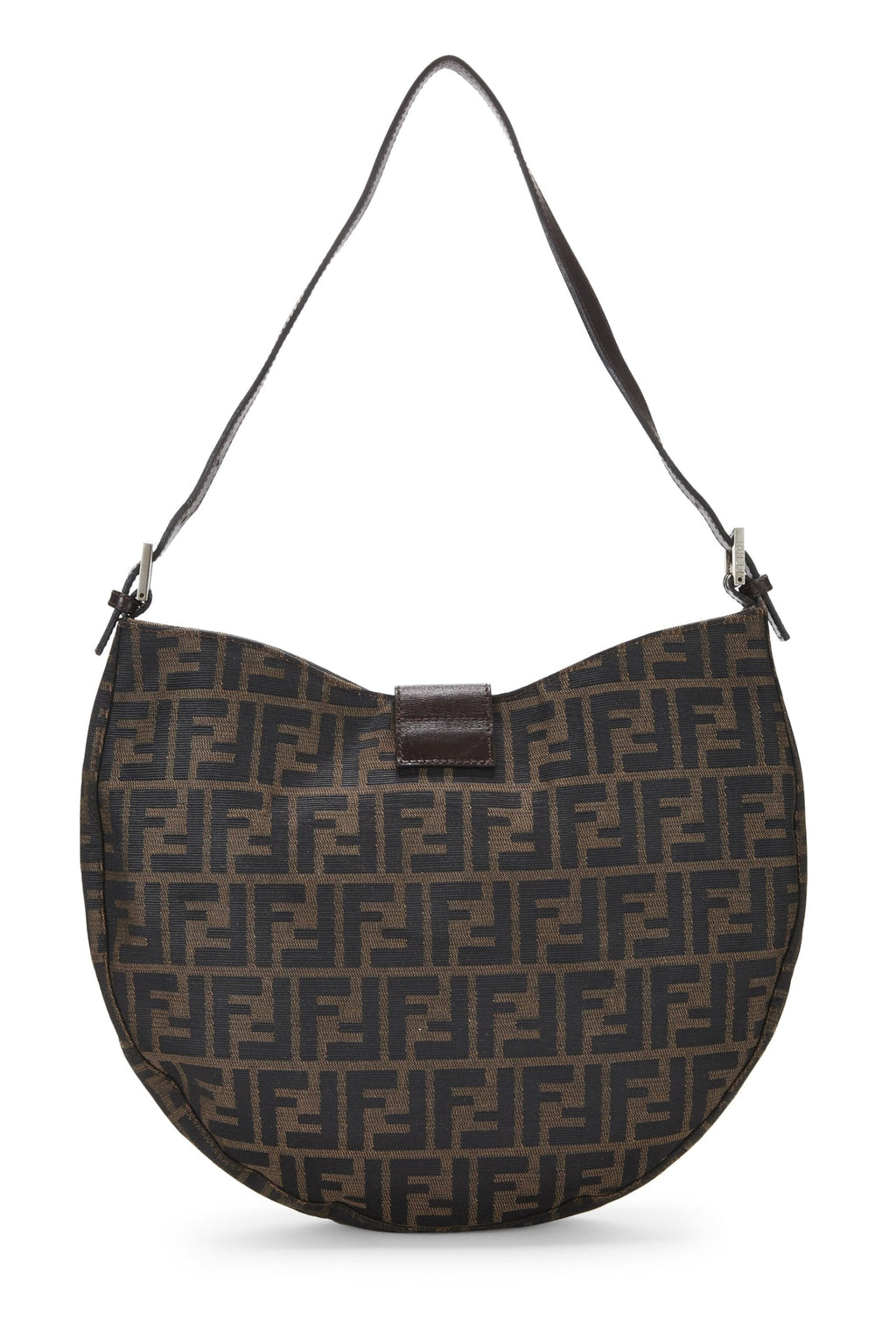 Fendi,  Brown Zucca Canvas Shoulder Bag, Brown