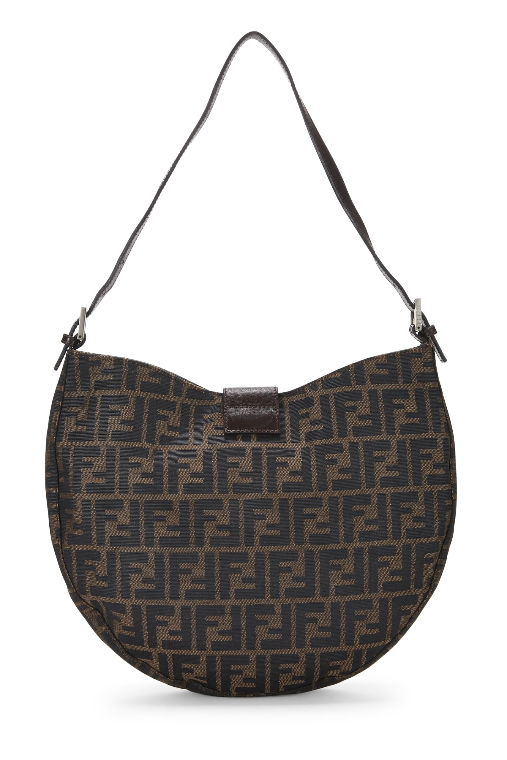 Fendi,  Brown Zucca Canvas Shoulder Bag, Brown