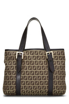 Fendi,  Brown Zucchino Canvas Handbag Small, Brown