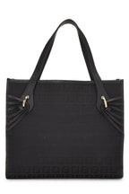 Fendi,  Black Zucchino Canvas Tote Small, Black