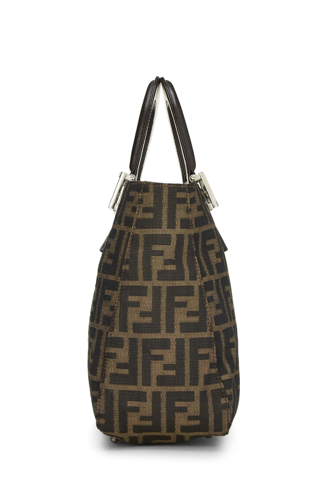 Fendi,  Brown Zucca Canvas Handbag Small, Brown