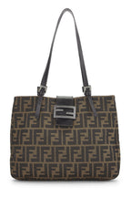 Fendi,  Blrown Zucca Canvas Tote Small, Brown
