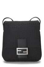 Fendi,  Black Zucchino Canvas Messenger Small, Black