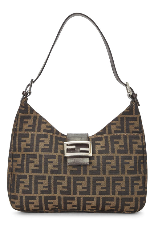 Fendi,  Brown Zucca Canvas Shoulder Bag, Brown